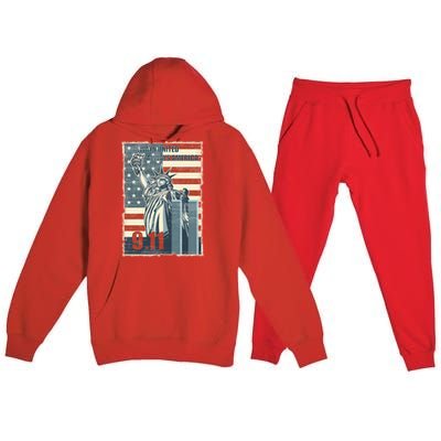 Always United Always America We Will Never Forget 9/11 Gift Premium Hooded Sweatsuit Set