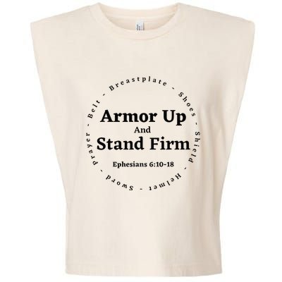 Armor Up Apparel Armor Up Stand Firm Ephesians 61018 Garment-Dyed Women's Muscle Tee