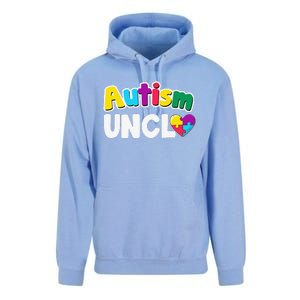 Autism Uncle Awareness Puzzle Pieces Family Gift Unisex Surf Hoodie