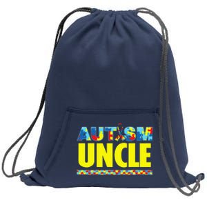 Autism Uncle Awareness Support Sweatshirt Cinch Pack Bag