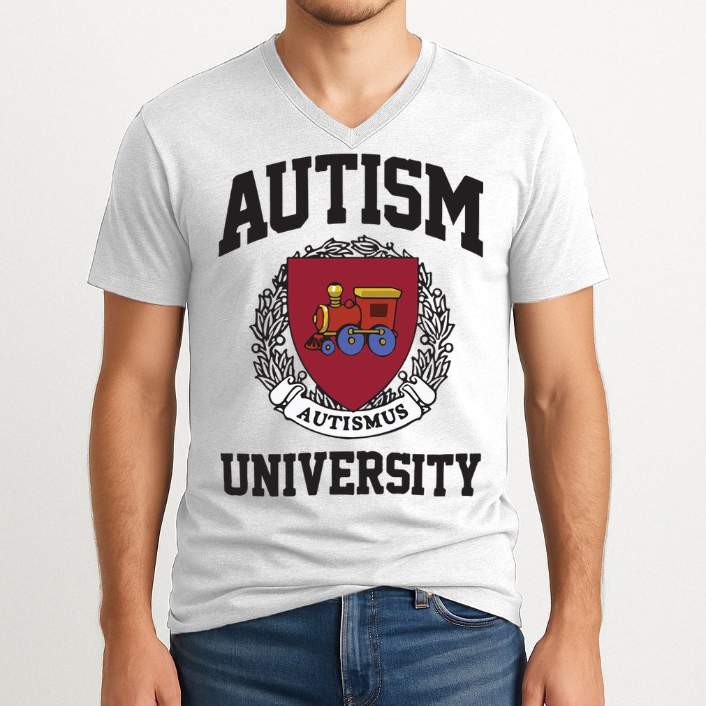 Autism University Autismus V-Neck T-Shirt