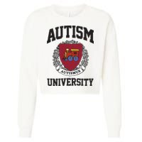 Autism University Autismus Cropped Pullover Crew