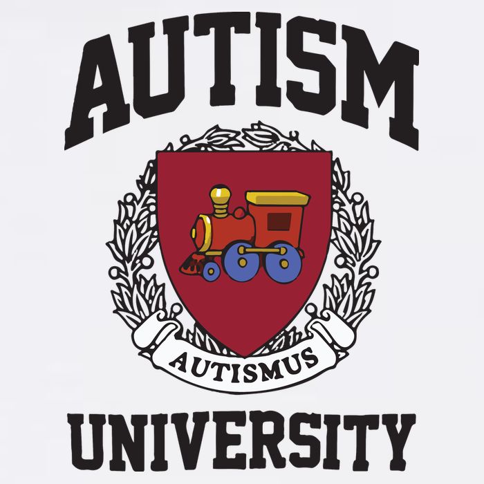 Autism University Autismus Cropped Pullover Crew