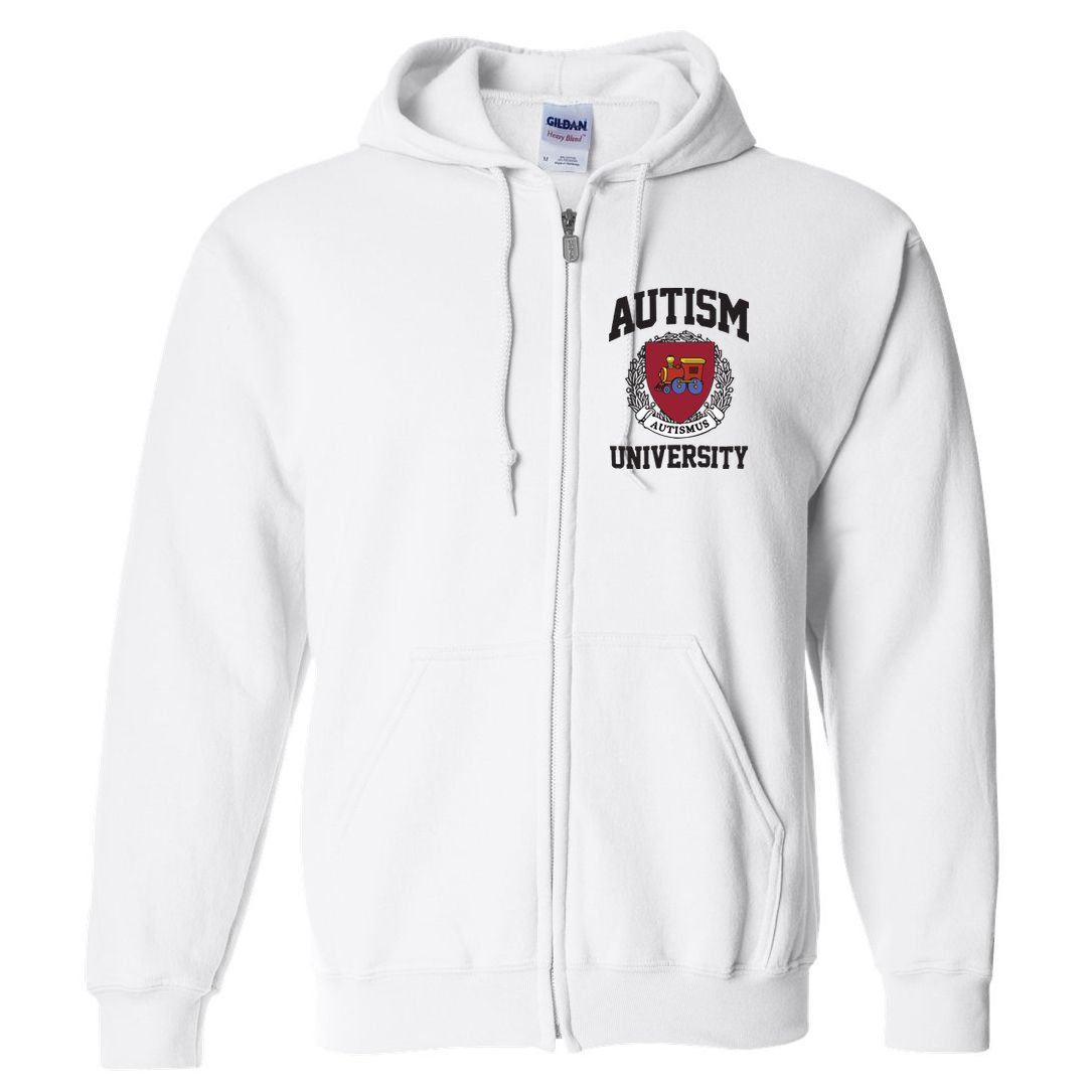 Autism University Autismus Full Zip Hoodie