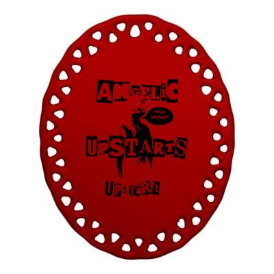 Angelic Upstarts Ceramic Oval Ornament