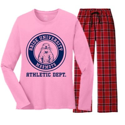 Abide University Athletic Dept. Marmots Women's Long Sleeve Flannel Pajama Set 