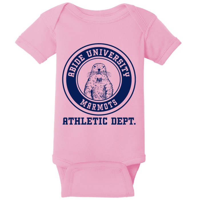Abide University Athletic Dept. Marmots Baby Bodysuit