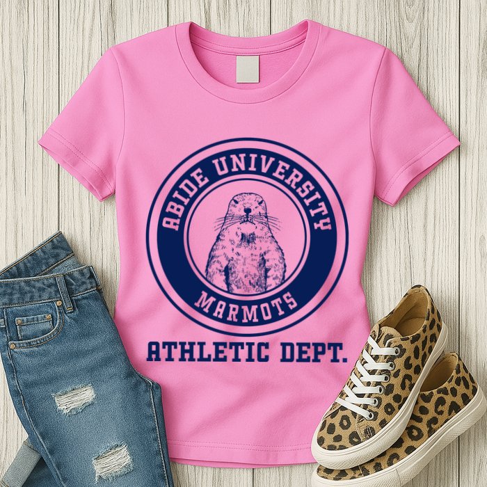 Abide University Athletic Dept. Marmots Womens T-Shirt