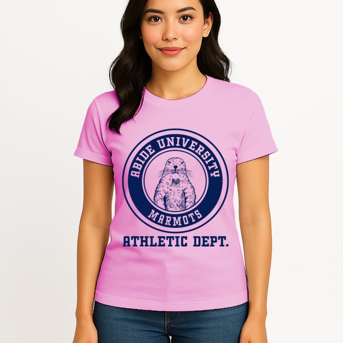 Abide University Athletic Dept. Marmots Womens T-Shirt