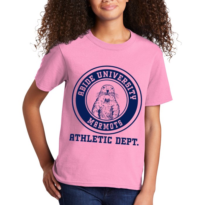 Abide University Athletic Dept. Marmots Kids T-Shirt
