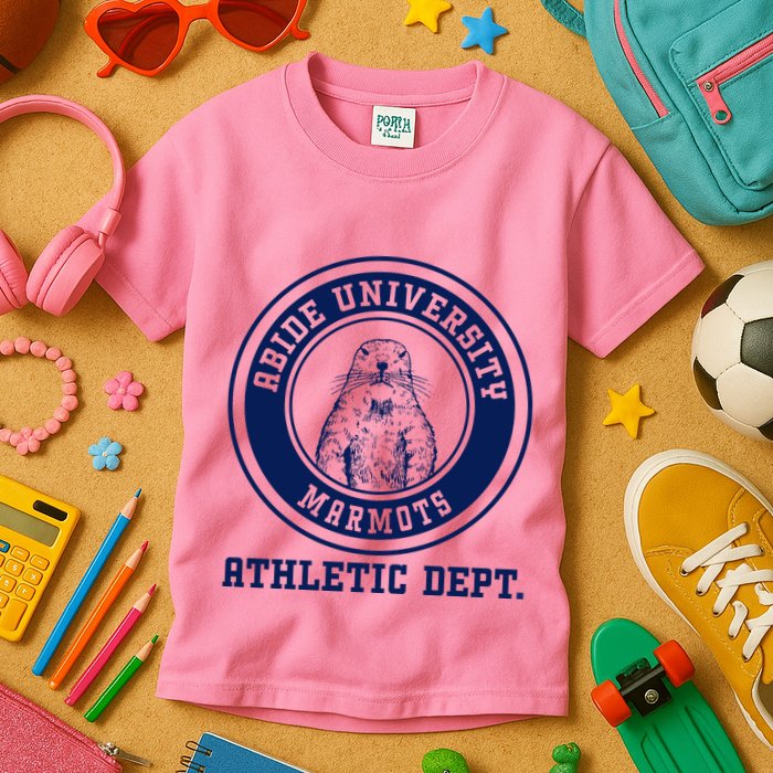 Abide University Athletic Dept. Marmots Kids T-Shirt