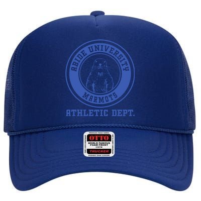 Abide University Athletic Dept. Marmots High Crown Mesh Back Trucker Hat