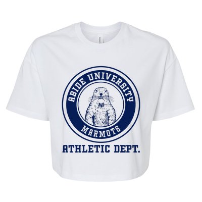 Abide University Athletic Dept. Marmots Bella+Canvas Jersey Crop Tee