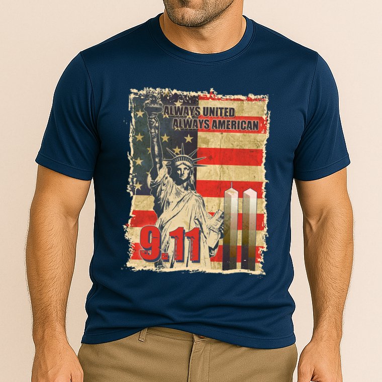 Always United Always American September 11 Memorial Cooling Performance Crew T-Shirt
