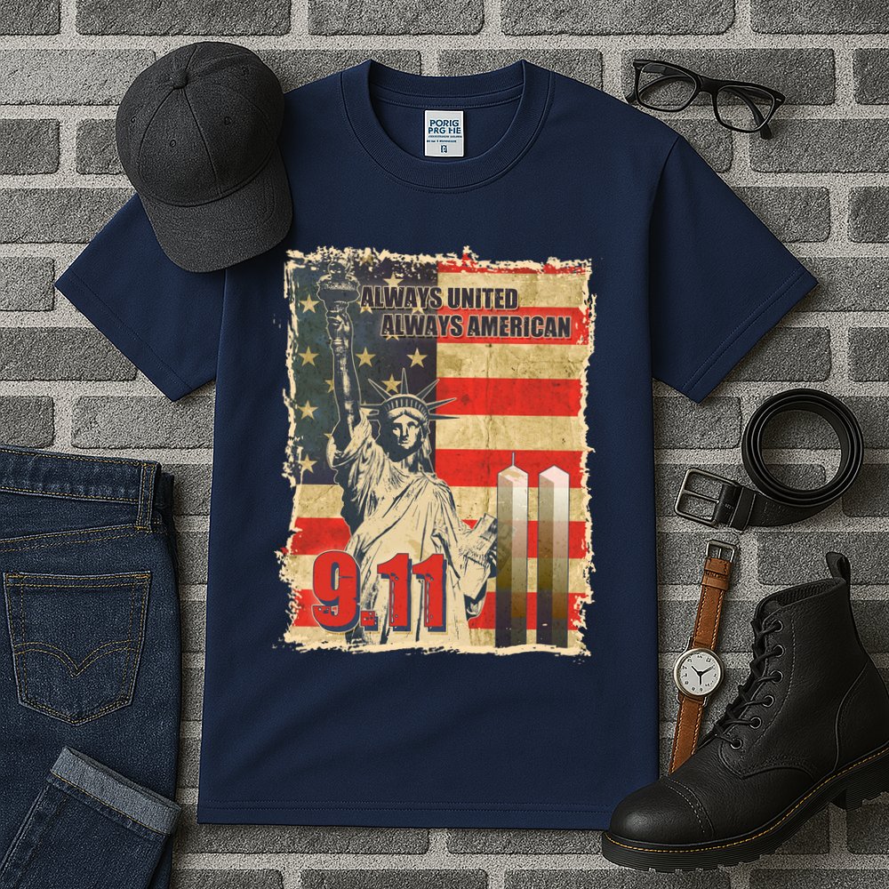 Always United Always American September 11 Memorial Tall T-Shirt