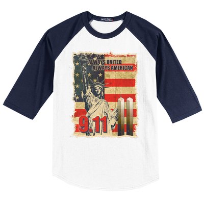 Always United Always American September 11 Memorial Baseball Sleeve Shirt