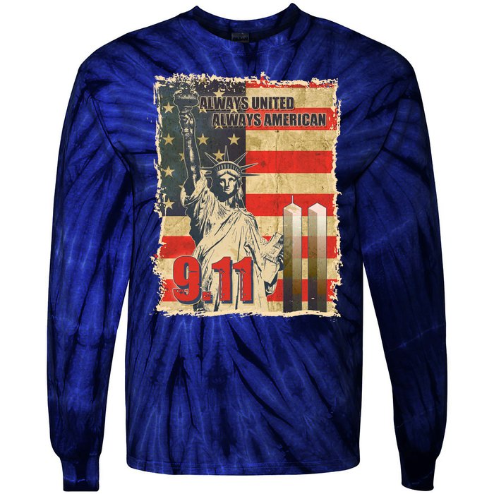 Always United Always American September 11 Memorial Tie-Dye Long Sleeve Shirt