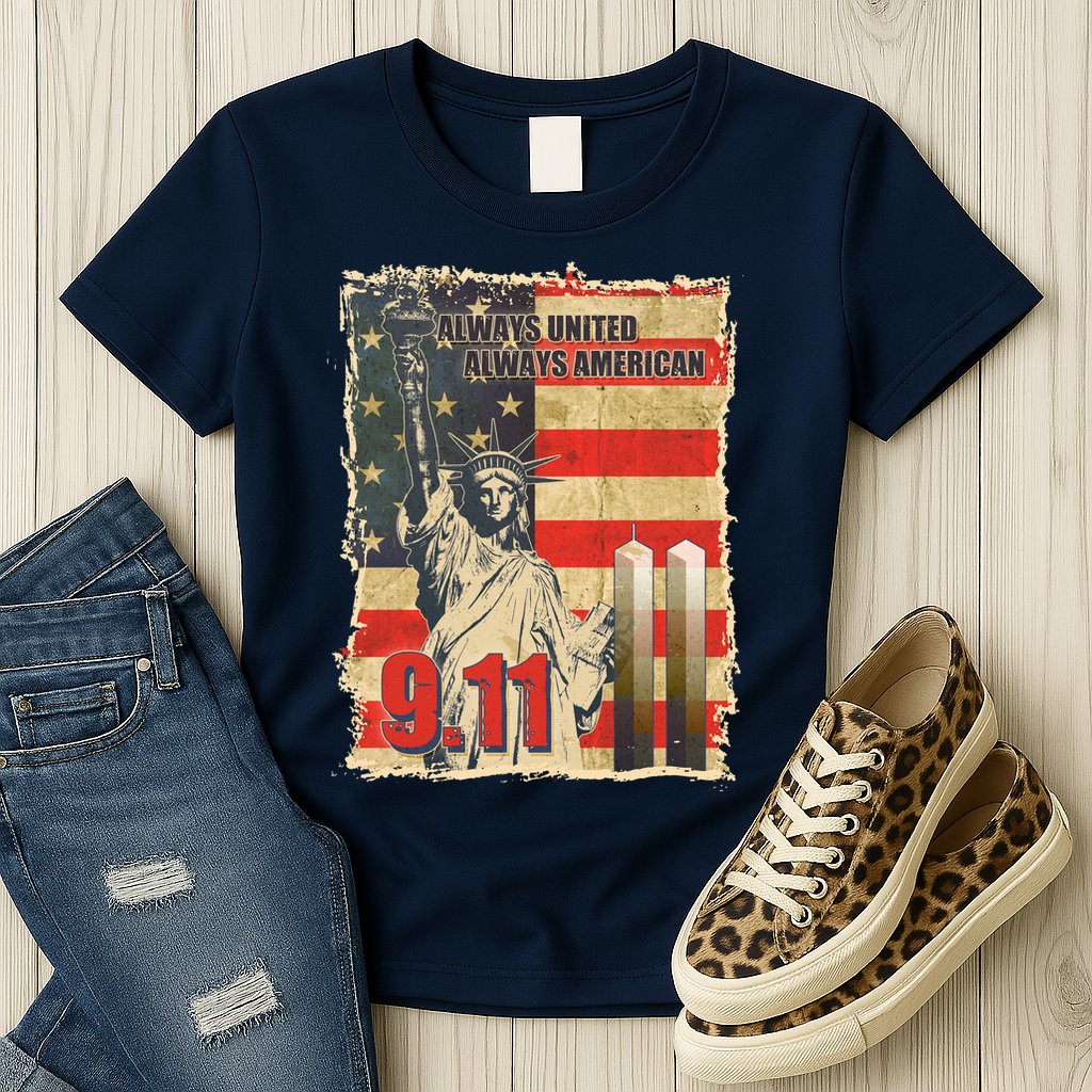 Always United Always American September 11 Memorial Womens T-Shirt
