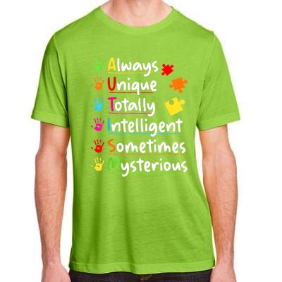 Always Unique Autism Awareness Totally Intelligent Adult ChromaSoft Performance T-Shirt