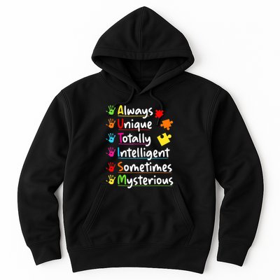 Always Unique Autism Awareness Totally Intelligent Hoodie