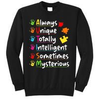 Always Unique Autism Awareness Totally Intelligent Sweatshirt