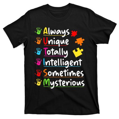 Always Unique Autism Awareness Totally Intelligent T-Shirt