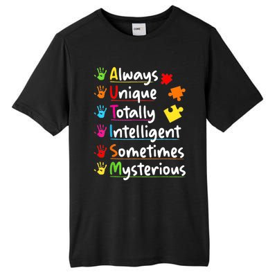 Always Unique Autism Awareness Totally Intelligent Tall Fusion ChromaSoft Performance T-Shirt