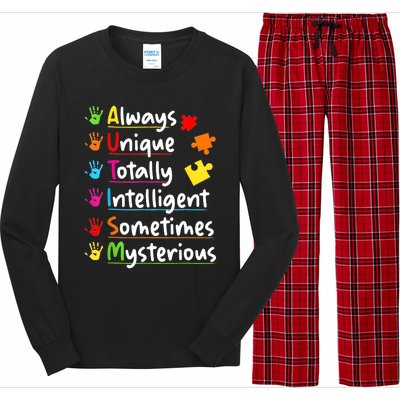 Always Unique Autism Awareness Totally Intelligent Long Sleeve Pajama Set