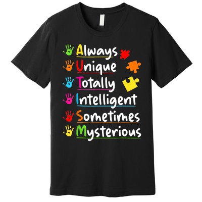 Always Unique Autism Awareness Totally Intelligent Premium T-Shirt