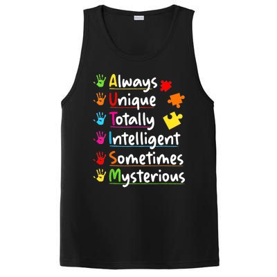 Always Unique Autism Awareness Totally Intelligent PosiCharge Competitor Tank