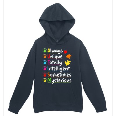 Always Unique Autism Awareness Totally Intelligent Urban Pullover Hoodie