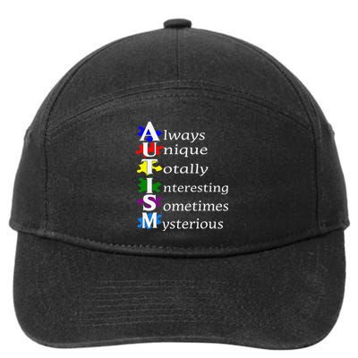 Always Unique Awesome Autism Awareness Supporters Gift 7-Panel Snapback Hat