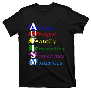 Always Unique Awesome Autism Awareness Supporters T-Shirt