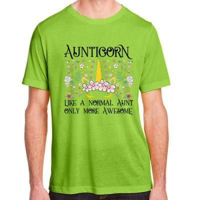 Aunt Unicorn Aunticorn Like A Normal Aunt Only More Awesome Great Gift Adult ChromaSoft Performance T-Shirt