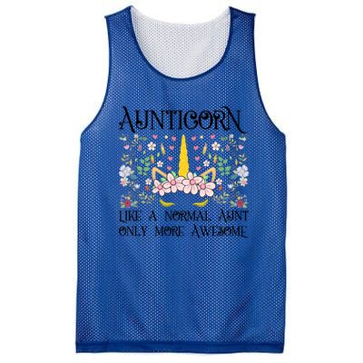 Aunt Unicorn Aunticorn Like A Normal Aunt Only More Awesome Great Gift Mesh Reversible Basketball Jersey Tank