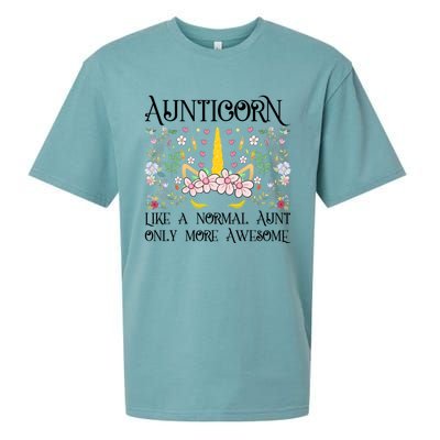 Aunt Unicorn Aunticorn Like A Normal Aunt Only More Awesome Great Gift Sueded Cloud Jersey T-Shirt