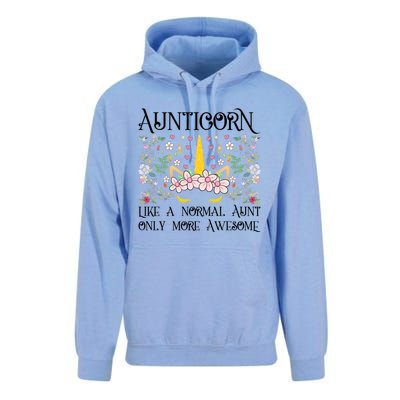 Aunt Unicorn Aunticorn Like A Normal Aunt Only More Awesome Great Gift Unisex Surf Hoodie