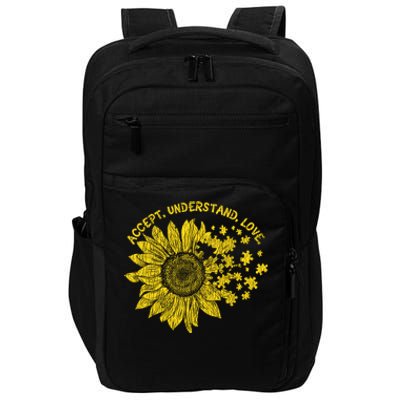 Accept Understand Autistic Support Autism Awareness Cute Gift Impact Tech Backpack