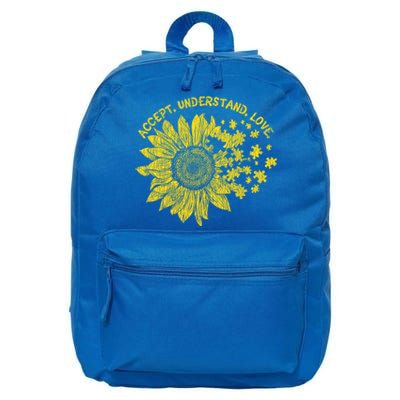 Accept Understand Autistic Support Autism Awareness Cute Gift 16 in Basic Backpack