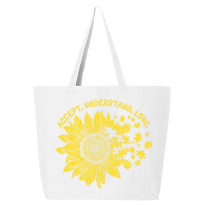 Accept Understand Autistic Support Autism Awareness Cute Gift 25L Jumbo Tote