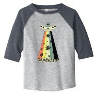 Alien UFO Abduction Weed Cannabis Marijuana Leaf Funny Toddler Fine Jersey T-Shirt