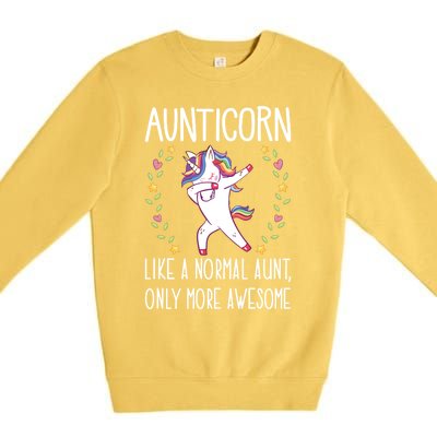 Aunt Unicorn Aunticorn Like A Normal Aunt Only More Awesome Gift Premium Crewneck Sweatshirt