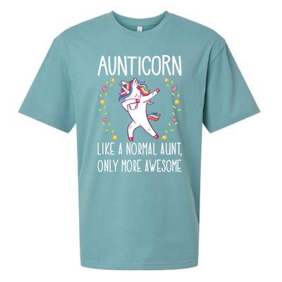 Aunt Unicorn Aunticorn Like A Normal Aunt Only More Awesome Gift Sueded Cloud Jersey T-Shirt