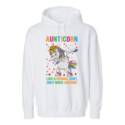 Aunt Unicorn Aunticorn Gift Garment-Dyed Fleece Hoodie