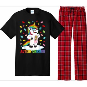 Autism Unicorn Autism Awareness Puzzle Gift Pajama Set