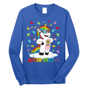 Autism Unicorn Autism Awareness Puzzle Gift Long Sleeve Shirt