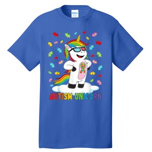 Autism Unicorn Autism Awareness Puzzle Gift Tall T-Shirt