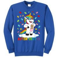 Autism Unicorn Autism Awareness Puzzle Gift Tall Sweatshirt