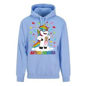 Autism Unicorn Autism Awareness Puzzle Gift Unisex Surf Hoodie