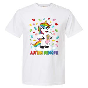 Autism Unicorn Autism Awareness Puzzle Gift Garment-Dyed Heavyweight T-Shirt